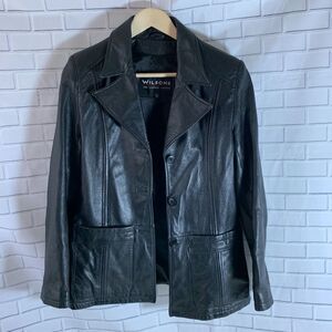 Wilsons VTG Black Leather Jacket Sz M